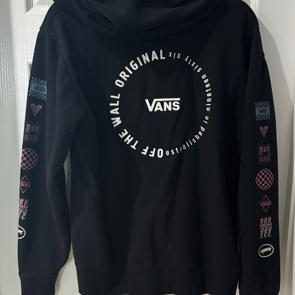Vans Black Hoodie with Graphic Details